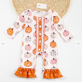 Pumpkin Spice & Everything Nice -Girl Romper